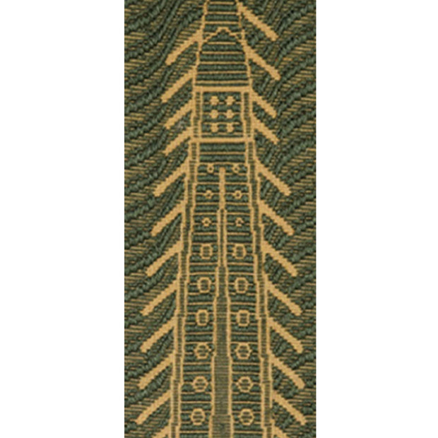 Vallamkali Green & Gold Sisal 1x7 feet Runner Rug - I MEAN DESIGN