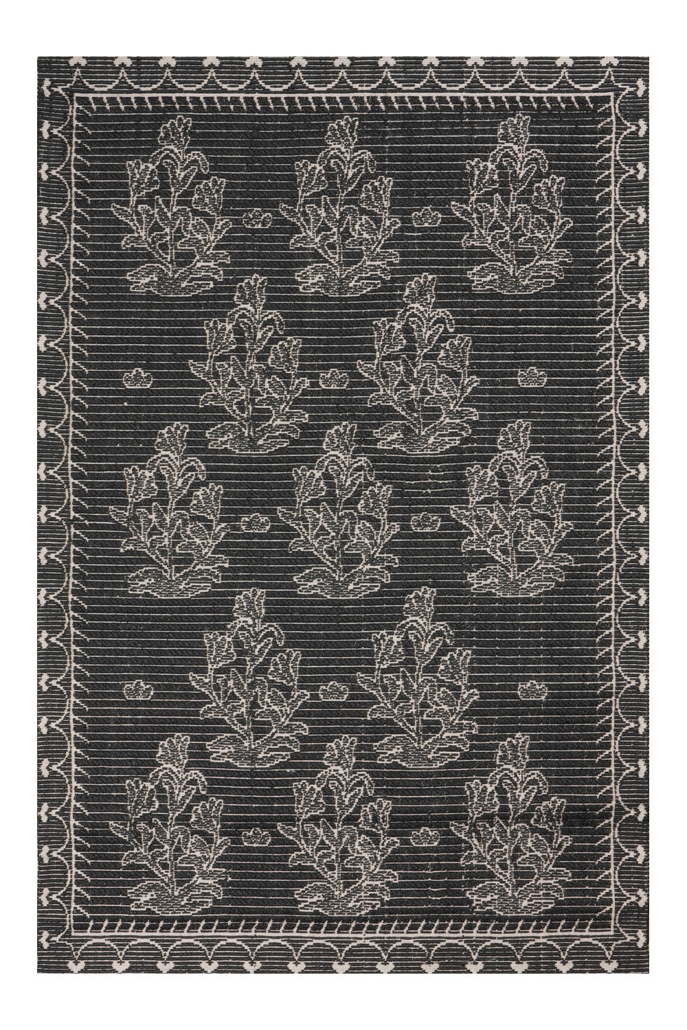 Tainishan Black & Silver Sisal 4.7x7.5 feet Rectangle Rug - I MEAN DESIGN