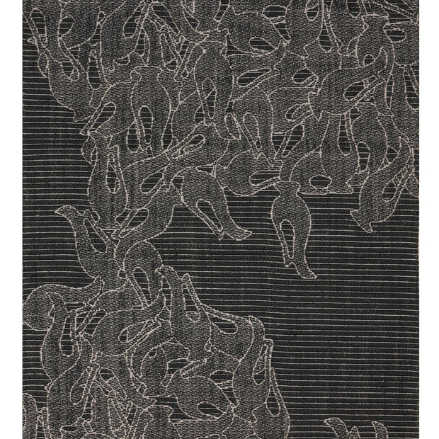 Surahi Black & Silver Sisal 6x9 feet Rectangle Rug - I MEAN DESIGN