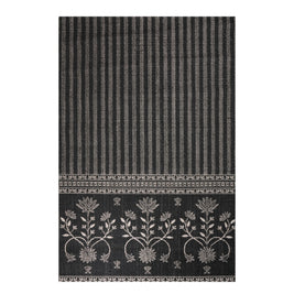 Aftabi Black & Silver Sisal 6x9 feet Rectangle Rug