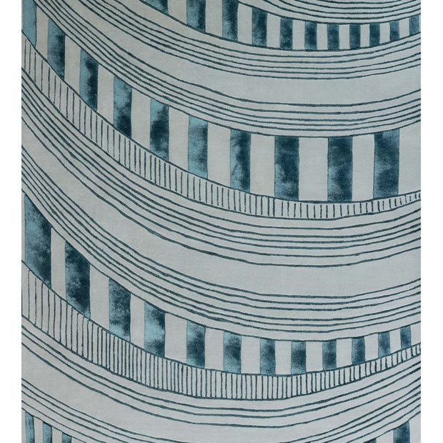 Crescent Multicolour Wool Viscose 6x9 feet Rectangle Rug - I MEAN DESIGN