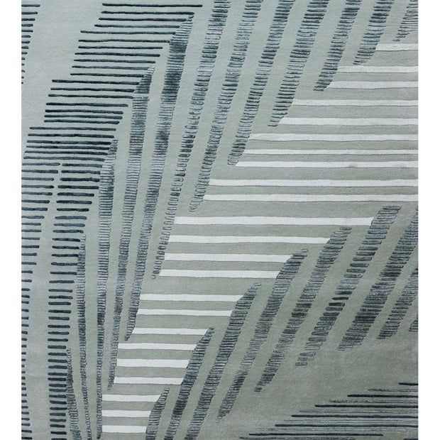 Skew Multicolour Wool Viscose 6x9 feet Rectangle Rug - I MEAN DESIGN