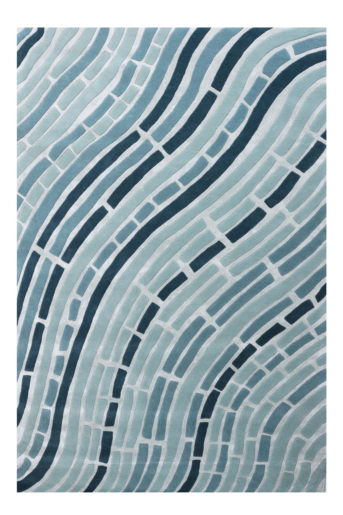 Sail Multicolour Wool Viscose 6x9 feet Rectangle Rug - I MEAN DESIGN