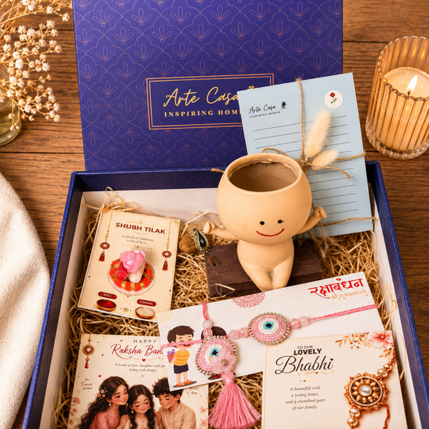 Artecasa Planter Paglu Bhabhi Rakhi Hamper | Premium Raksha Bandhan Gift Box - https://artecasa.in/