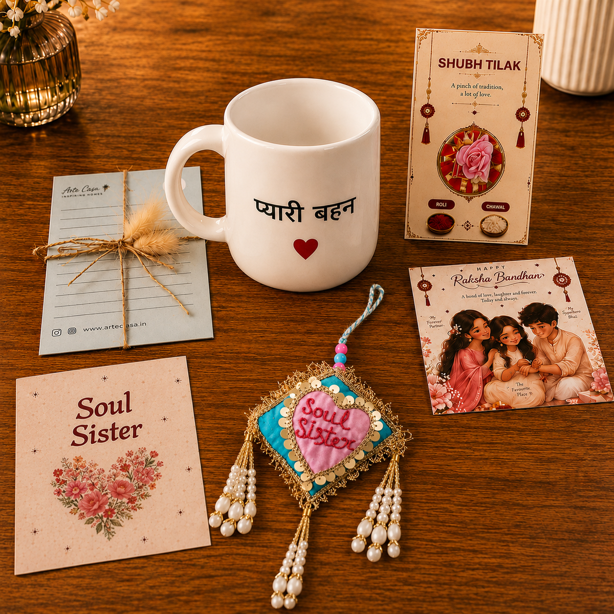 ArteCasa Pyari Behan Divine Bond Rakhi Hamper for Sister & Brother. - https://artecasa.in/