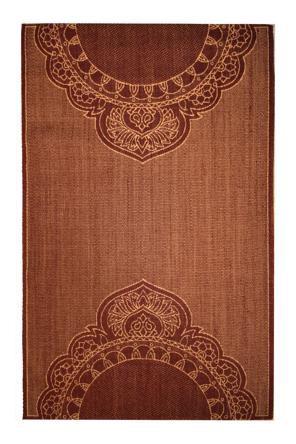 Kireedam  Maroon & Gold Sisal 6x9 feet Rectangle Rug - I MEAN DESIGN