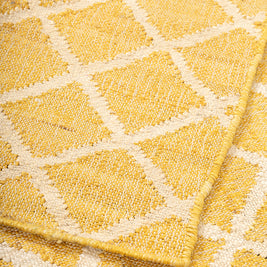 Yellow Kilim Yellow Jute 6x9 feet Rectangle Rug - I MEAN DESIGN