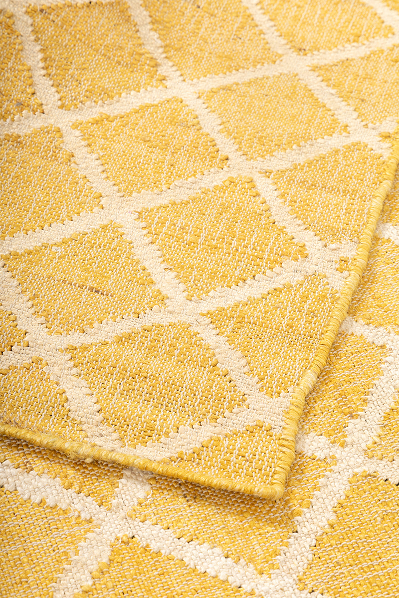 Yellow Kilim Yellow Jute 6x9 feet Rectangle Rug - I MEAN DESIGN