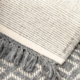 Kairo Natural Grey Wool 5x8 feet Rectangle Rug