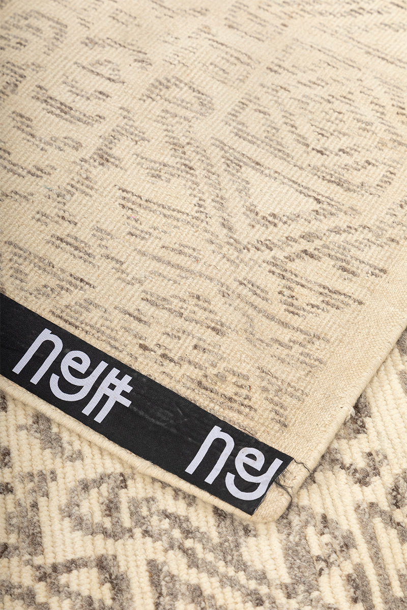 Sept Natural Grey Wool 5.5x8 feet Rectangle Rug