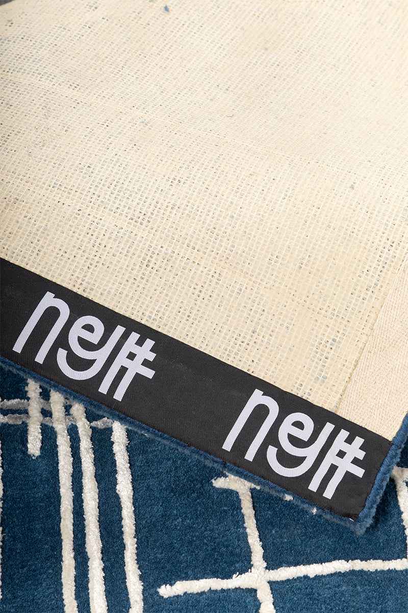 Baron Blue Wool Viscose 5x8 feet Rectangle Rug