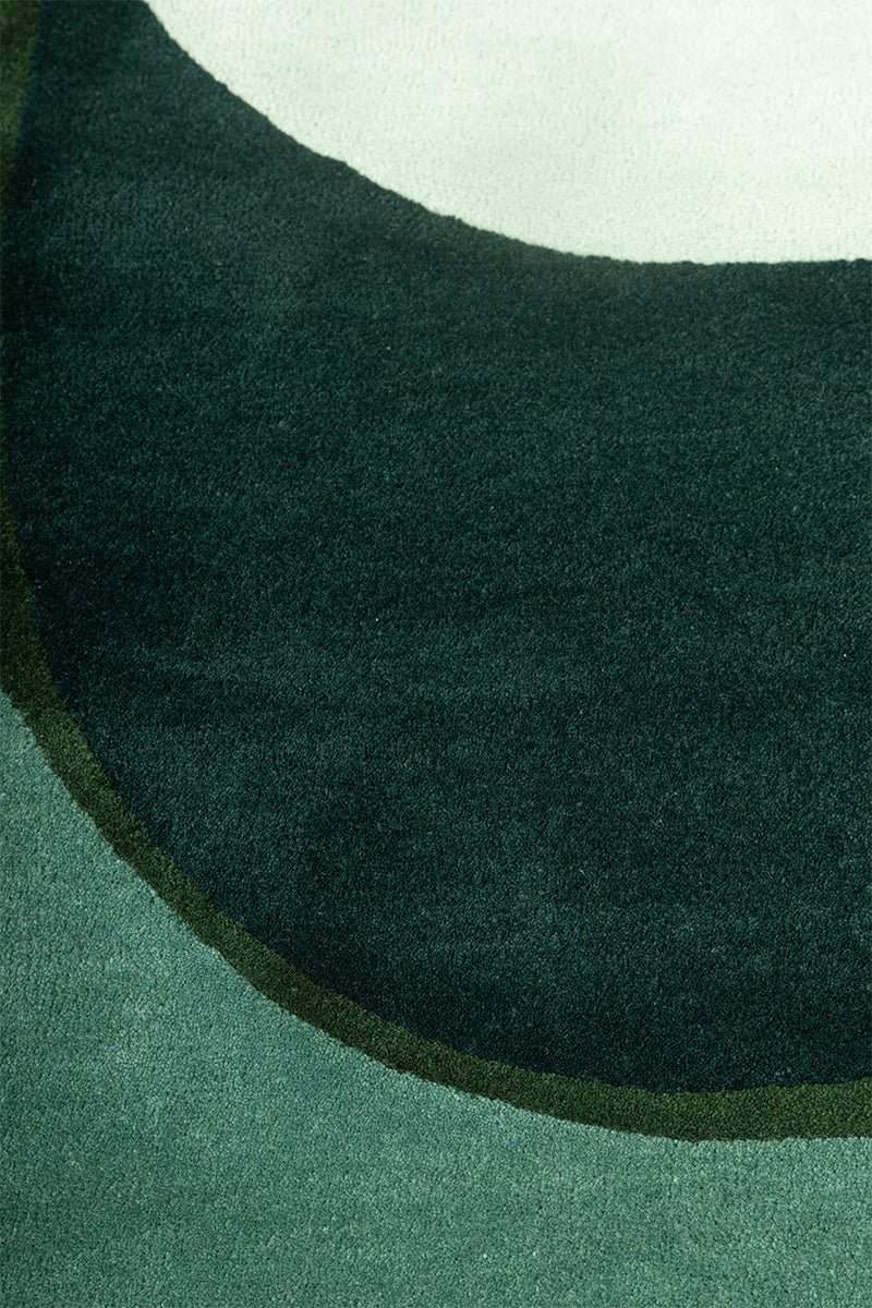 Canopy Green NZ Wool 7x9 feet Irregular Rug - I MEAN DESIGN