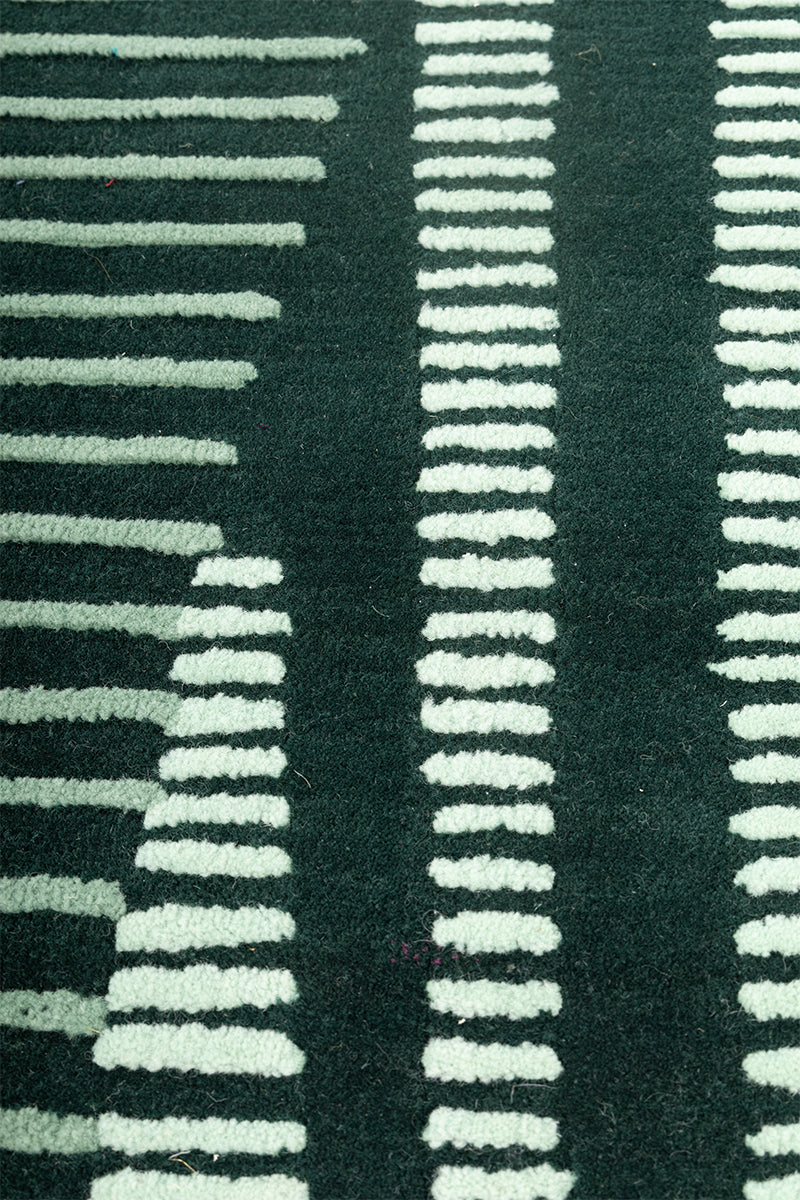 Palmera Green NZ Wool 7x9 feet Rectangle Rug - I MEAN DESIGN