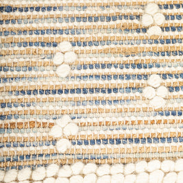 Threads of Faith Blue & Grey NZ Wool bamboo silk 5x8 feet Rectangle Rug - I MEAN DESIGN