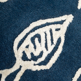 Ranger Blue Wool Viscose 6x6 feet Round Rug - I MEAN DESIGN