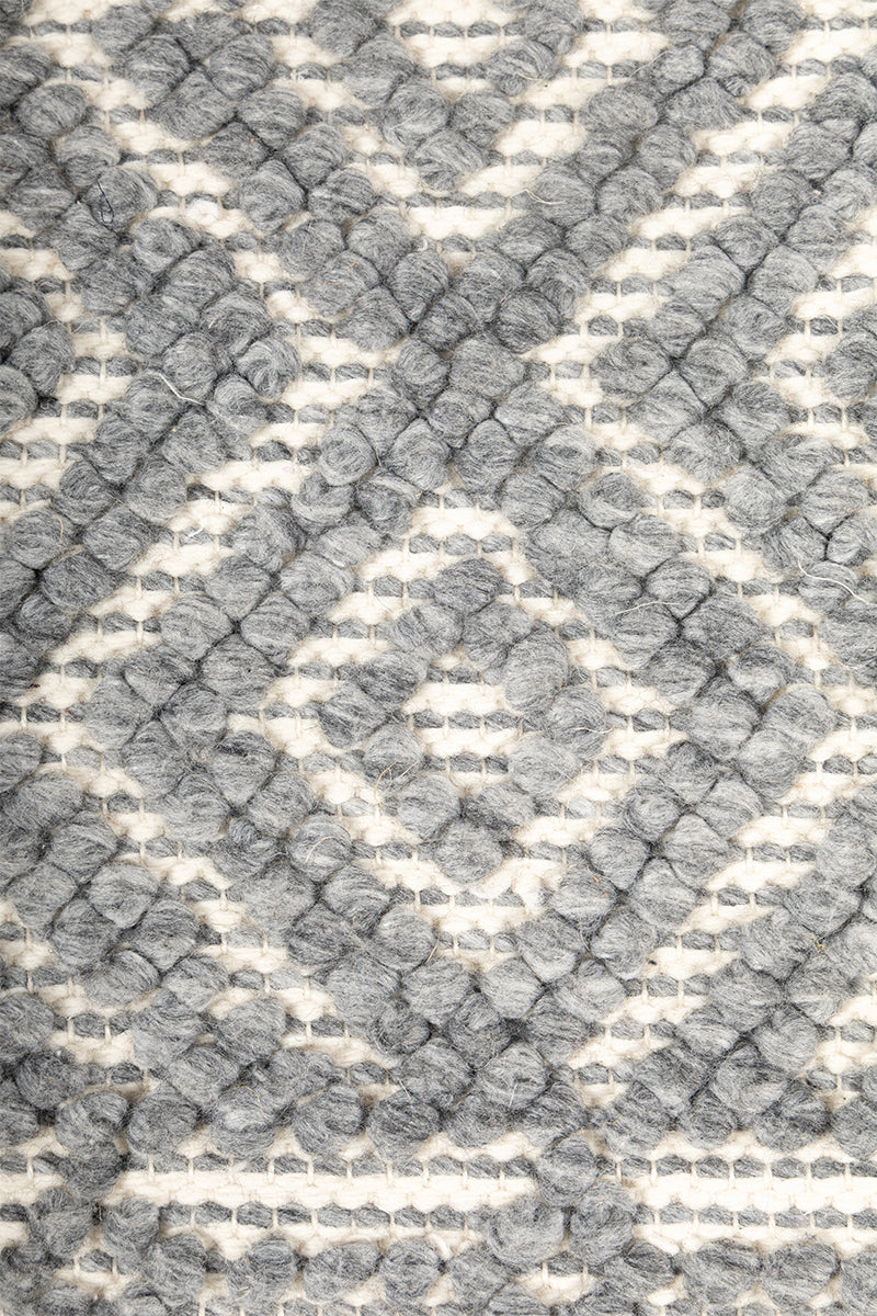 Kairo Natural Grey Wool 5x8 feet Rectangle Rug