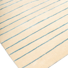 Inusanga Green & Beige Wool Viscose 5x8 feet Rectangle Rug - I MEAN DESIGN