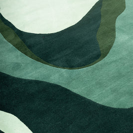 Canopy Green NZ Wool 7x9 feet Irregular Rug - I MEAN DESIGN