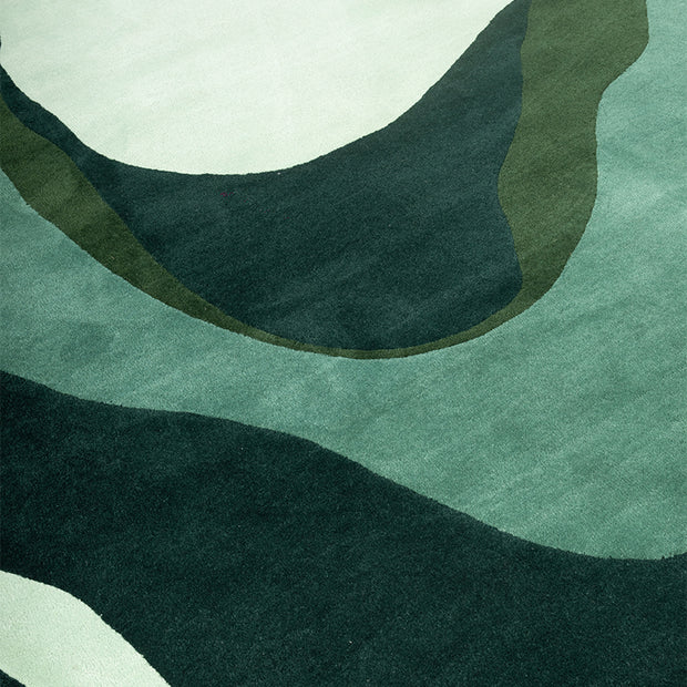 Canopy Green NZ Wool 7x9 feet Irregular Rug - I MEAN DESIGN