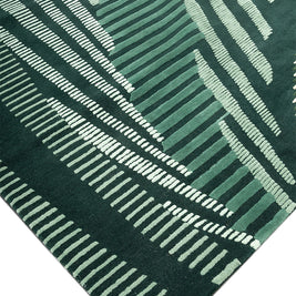Palmera Green NZ Wool 7x9 feet Rectangle Rug - I MEAN DESIGN