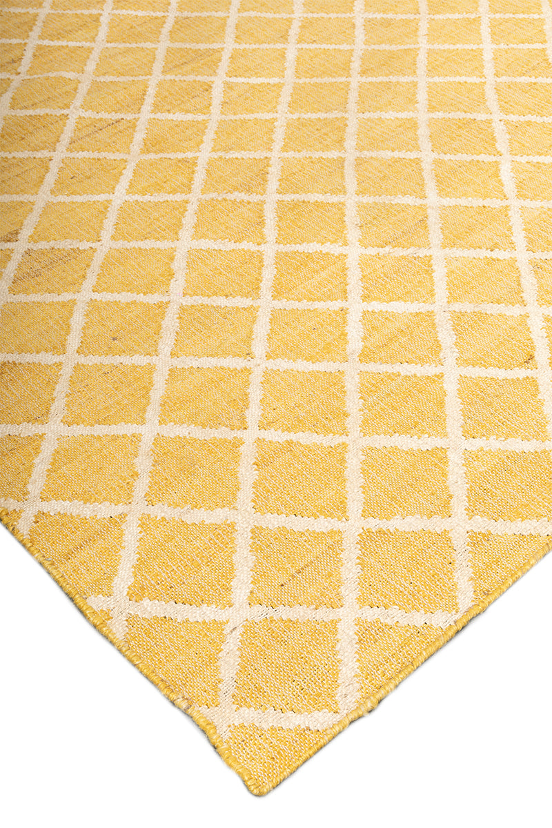 Yellow Kilim Yellow Jute 6x9 feet Rectangle Rug - I MEAN DESIGN