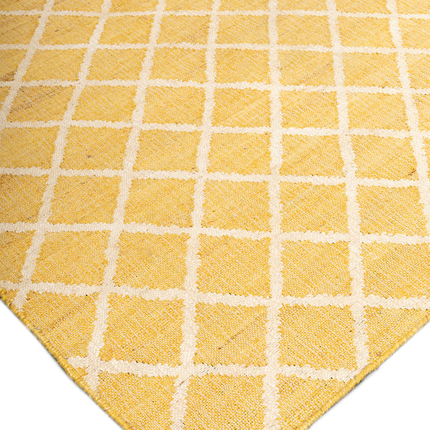 Yellow Kilim Yellow Jute 6x9 feet Rectangle Rug - I MEAN DESIGN