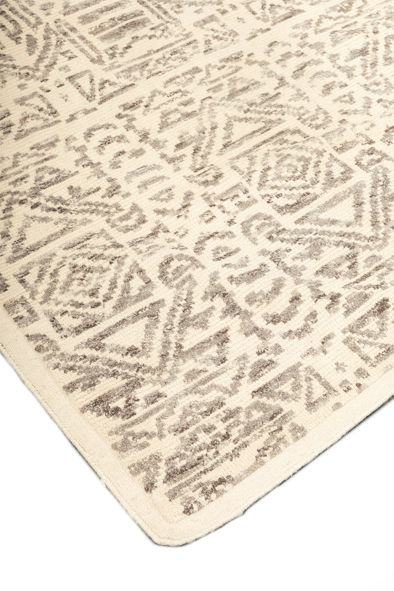 Sept Natural Grey Wool 5.5x8 feet Rectangle Rug