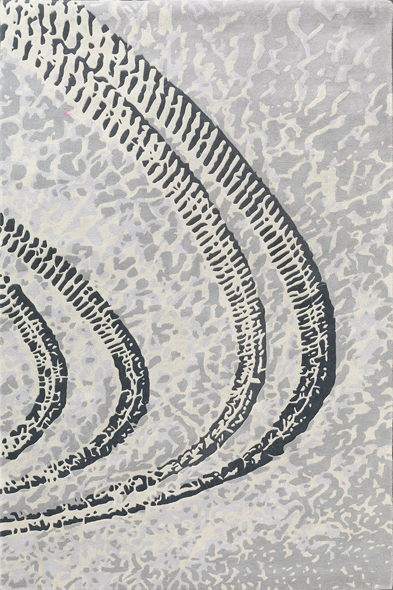 Resonance Grey NZ Wool 5x8 feet Rectangle Rug - I MEAN DESIGN