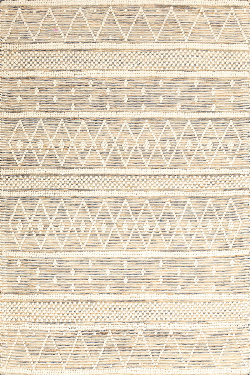 Threads of Faith Blue & Grey NZ Wool bamboo silk 5x8 feet Rectangle Rug - I MEAN DESIGN