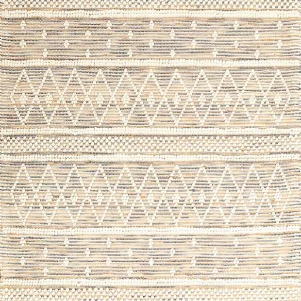 Threads of Faith Blue & Grey NZ Wool bamboo silk 5x8 feet Rectangle Rug - I MEAN DESIGN