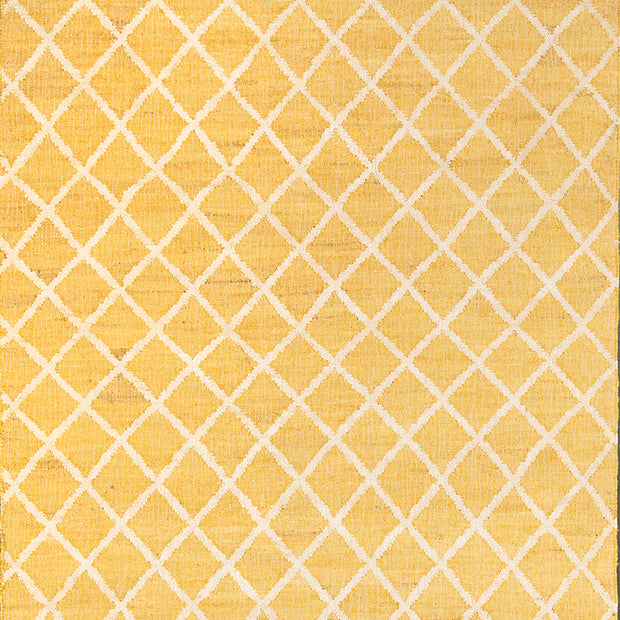 Yellow Kilim Yellow Jute 6x9 feet Rectangle Rug - I MEAN DESIGN