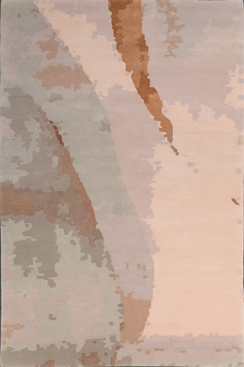 Mesa Brown &  Pink NZ Wool 5x11 feet Runner Rug - I MEAN DESIGN