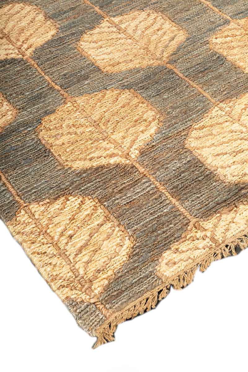 Zarva Green Natural Jute 6.5x10 feet Rectangle Rug