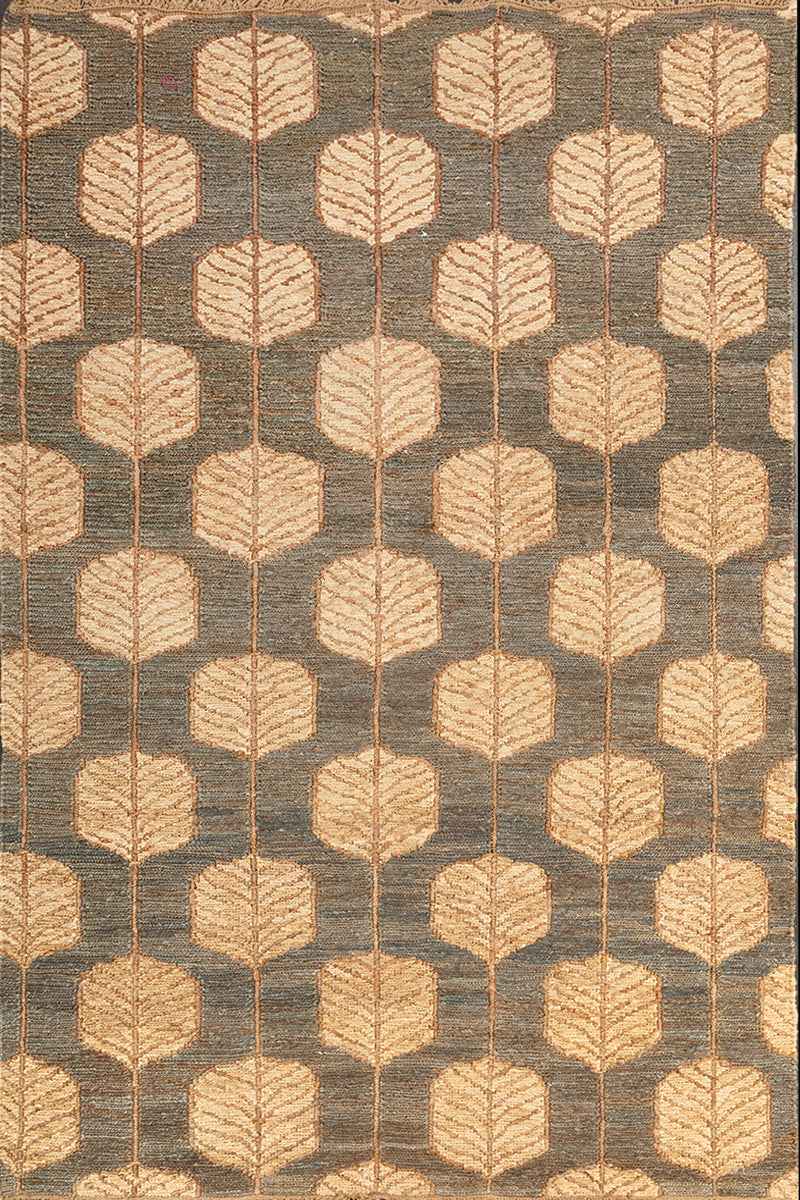 Zarva Green Natural Jute 6.5x10 feet Rectangle Rug