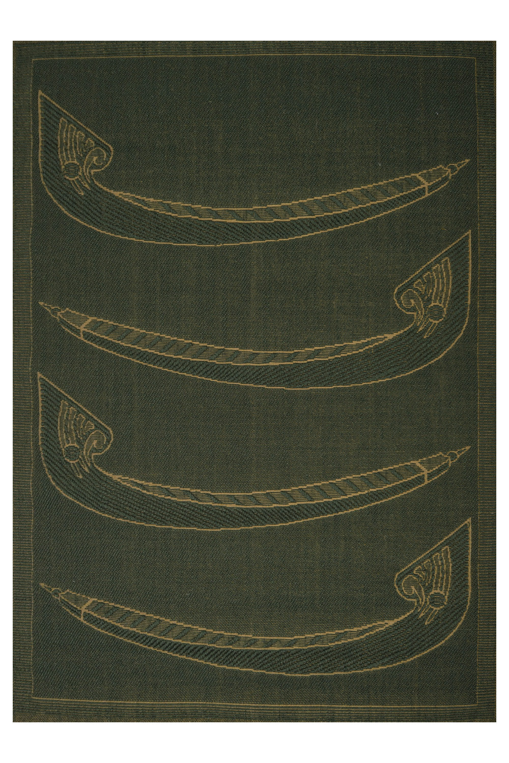 Kaliyodam Green & Gold Sisal 6x9 feet Rectangle Rug - I MEAN DESIGN