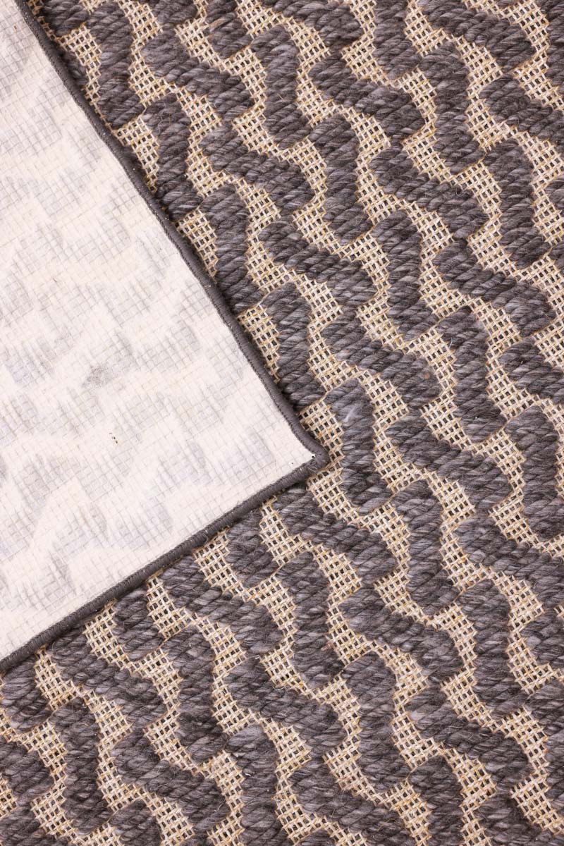 Heavy Wool Weaves Blended grey Sisal 5x8 feet Rectangle Rug - I MEAN DESIGN