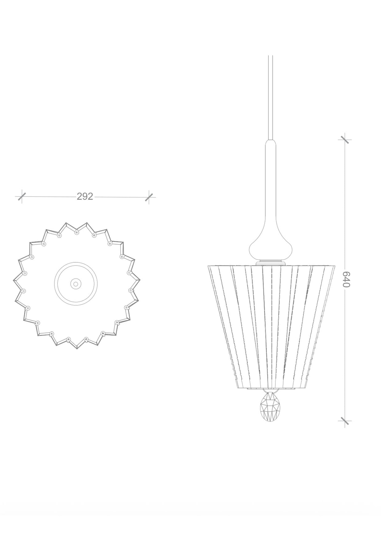 Upside Down pendant Light