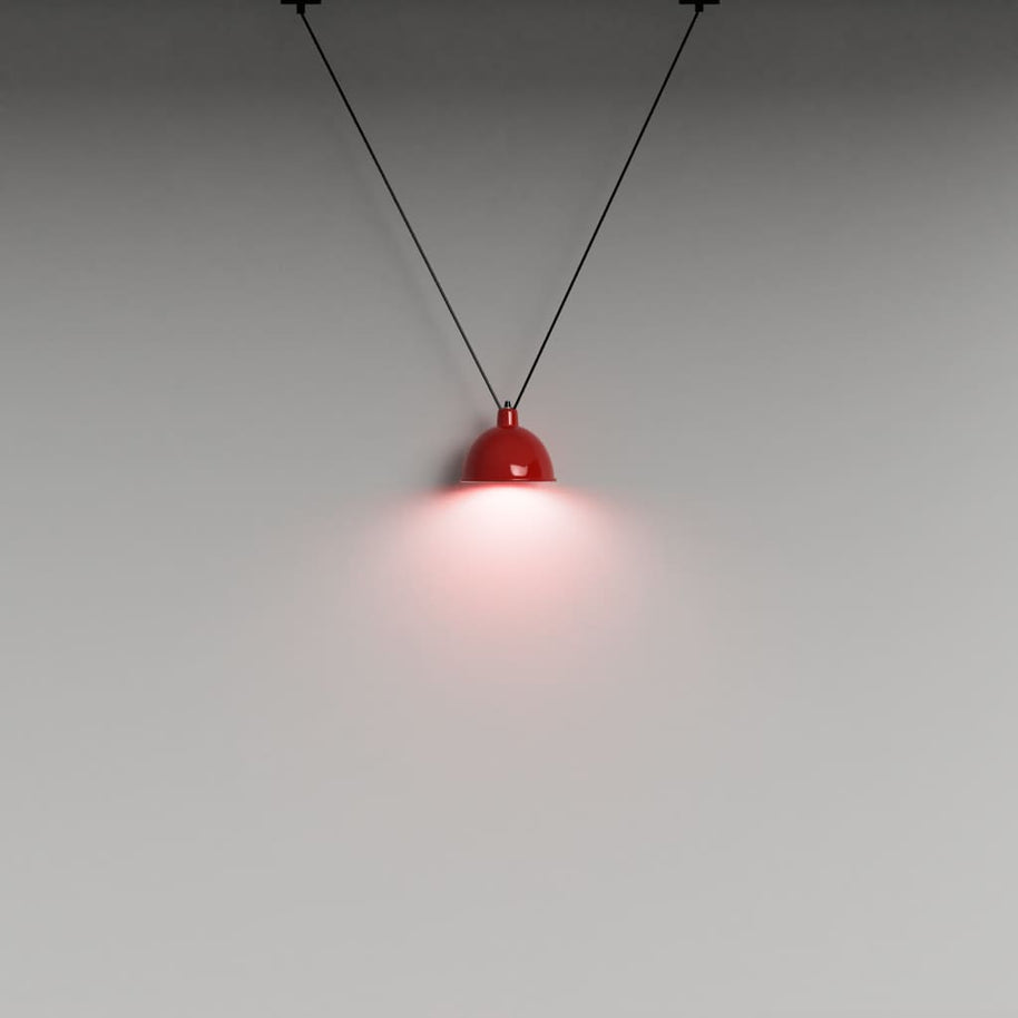 V Cluster Lampshade Pendant Light In Red - The Black Steel