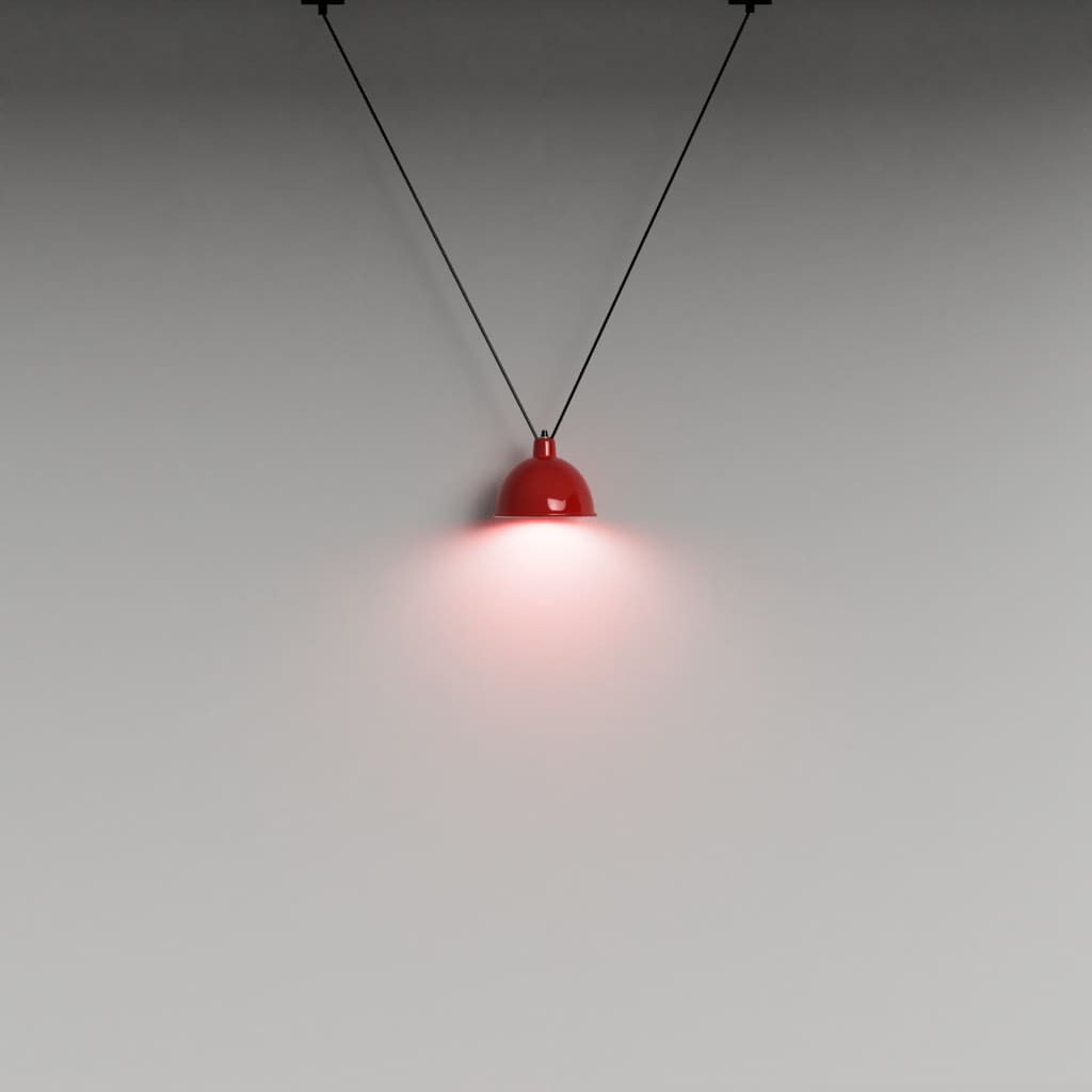 V Cluster Lampshade Pendant Light In Red - The Black Steel