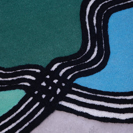 Verso Multicolour Wool 5.5x5.4 feet Irregular Rug - I MEAN DESIGN