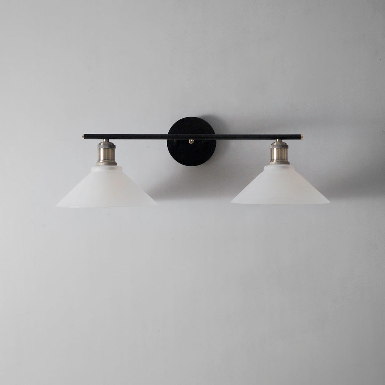 twin glass wall lamp