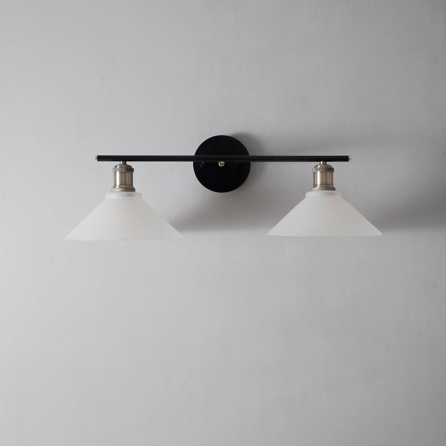 twin glass wall lamp