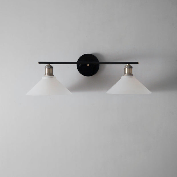 twin glass wall lamp