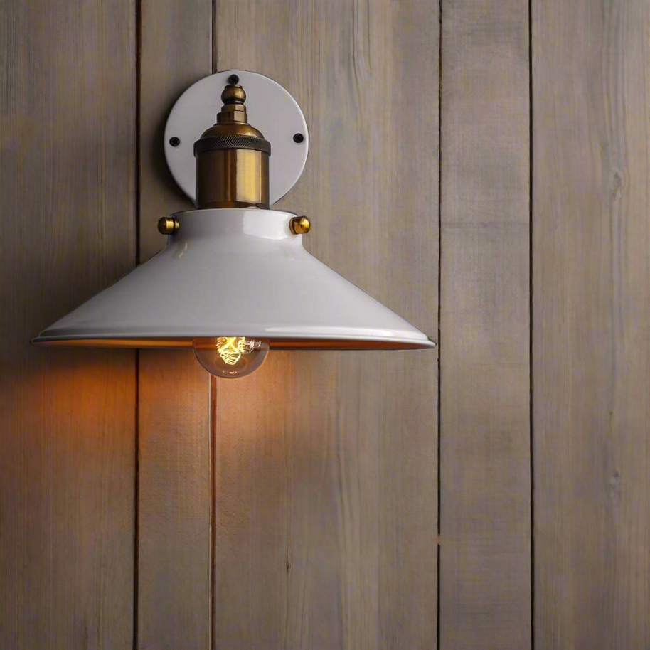 wooden wall sconce white
