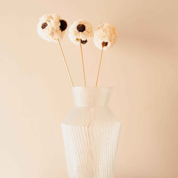 Sola Flower Atta Ball Sticks White | Handmade Decor