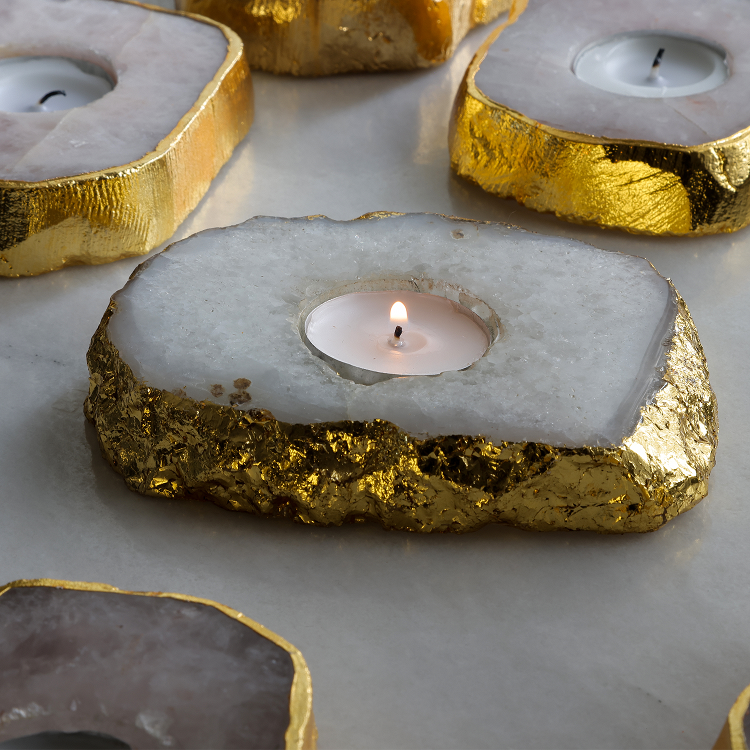 Semi Precious Tea Light Holder