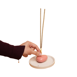 heartglow agarbati stand heart shaped ceramic incense holder