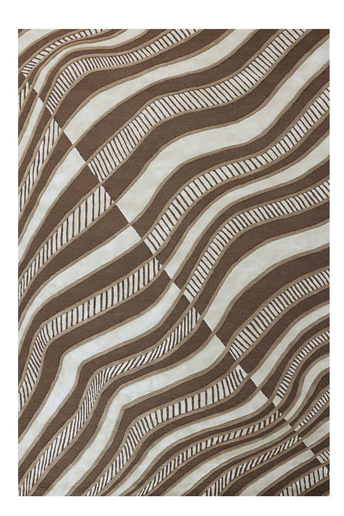 Stream Multicolour Wool Viscose 6x9 feet Rectangle Rug - I MEAN DESIGN