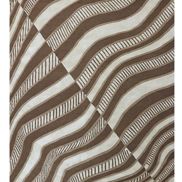 Stream Multicolour Wool Viscose 6x9 feet Rectangle Rug - I MEAN DESIGN